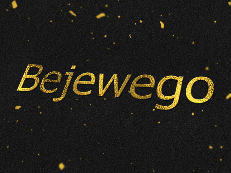 gold foil logo earring card